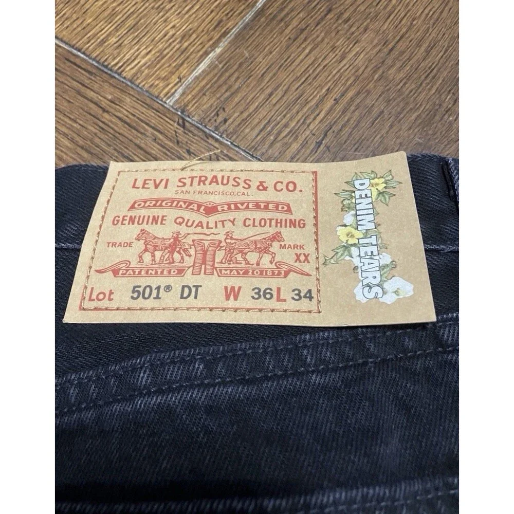 Denim Tears x Levi 501 Jeans Dark Wash | 36W x 34L | Rare | MSRP $290 NWOT